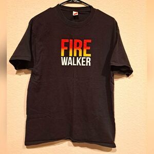 Fire Walker band t-shirt, unisex adults black graphic tee music size L large